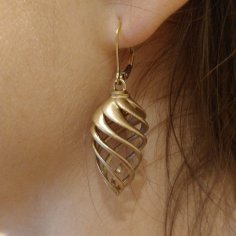 Spiral Earrings 3D Printer Model