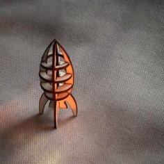 Laser Cut Rocket 1.5mm SVG File