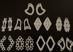 Laser Cut Earring Collection SVG File