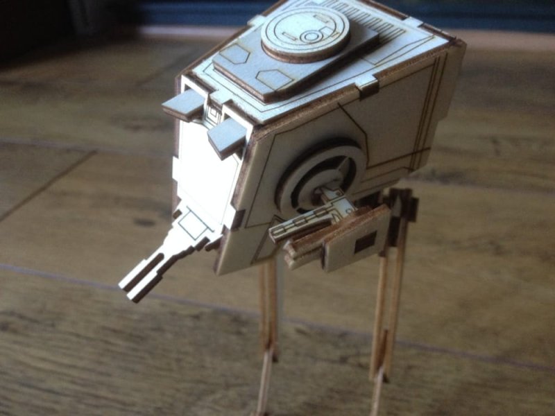 Laser Cut Star Wars AT-ST All Terrain Scout Transport Walker SVG File