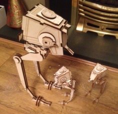 Laser Cut Star Wars AT-ST All Terrain Scout Transport Walker SVG File