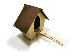 Laser Cut Bird House Free Vector