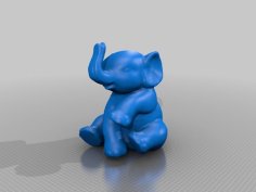 Sitting Elephant 3D Printer Model