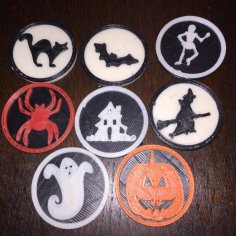 Halloween Medallion Collection 3D Printer Model