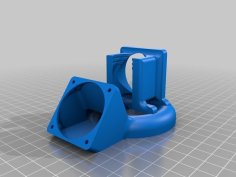 E3D V5 Fan Duct Holder For 40x40mm Fans 3D Printer Model