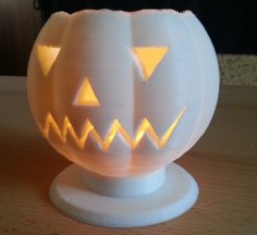 Halloween Pumpkin Head Tealight Candle Holder 3D Printer Model