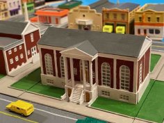 Library Building US (z-scale) 3D Printer Model