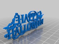 Happy Halloween Sign 3D Printer Model