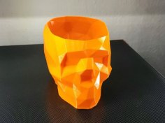 Low Poly Skull Vase Mode Fixed Nose 3D Printer Model