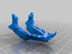 Wolf Skull 3D Printer Model