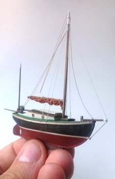 Sailing Lugger “Storm Petrel” – 1:87 Scale 3D Printer Model