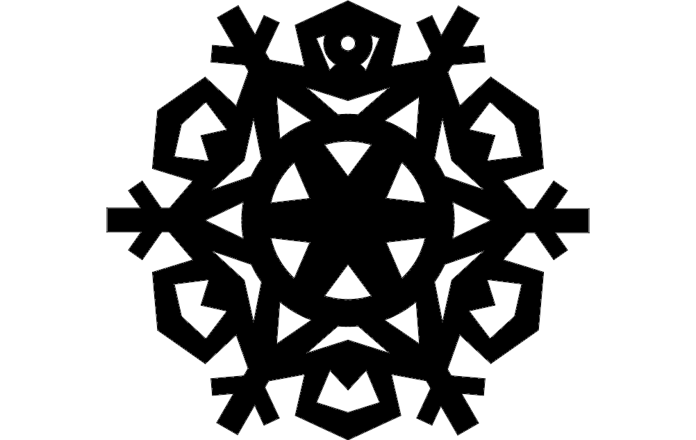 Дизайн Снежинка 8 Файл dxf