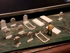 OO/HO Grave Stones And Memorials 3D Printer Model