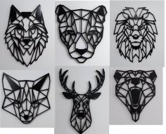 Geometric Animals Head 3D Printer Model