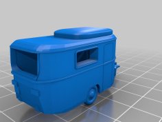 Vintage Caravan V2 O Scale 3D Printer Model