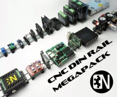 CNC DIN Rail Megapack 3D Printer Model