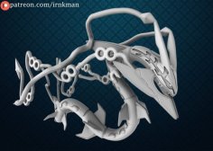 Mega Rayquaza (Pokemon 35mm True Scale) 3D Printer Model