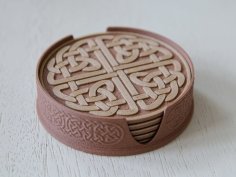 Celtic Coaster And Holder 3D Printer Model