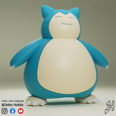 Snorlax (1/25 Scale Pokemon) 2.0 3D Printer Model