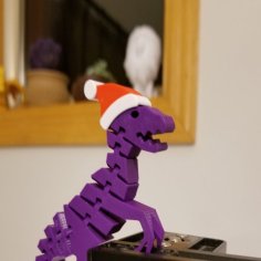 Flexi Raptor Santa Hat 3D Printer Model