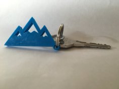 Mountain Keychain 3D Printer Model