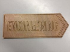 Laser Cut Engineering Sign