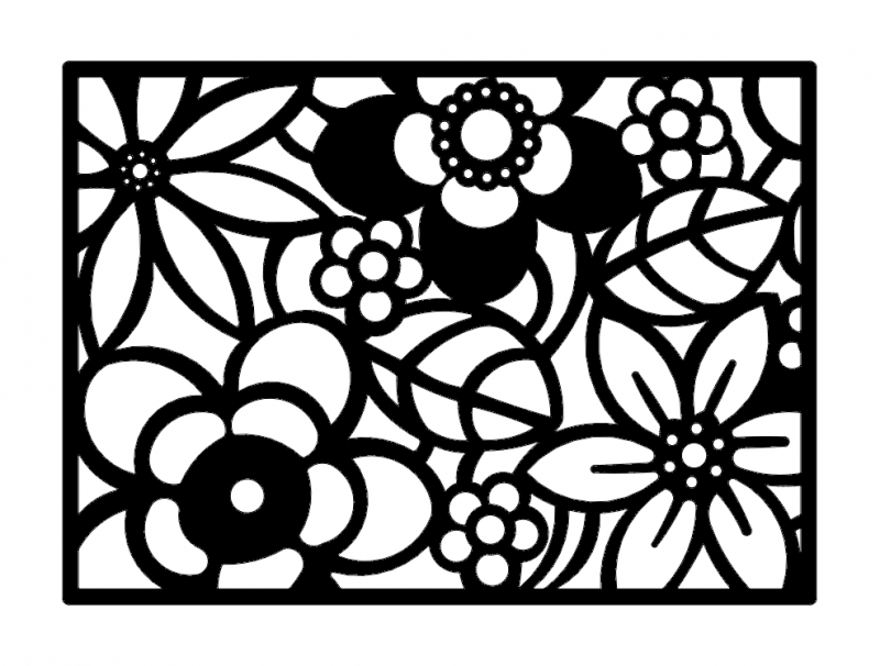 Abstract Flower Art dxf File Free Download - 3axis.co
