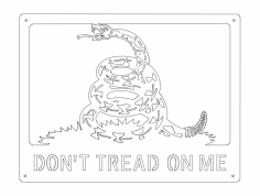 Don’t Tread On Me dxf File