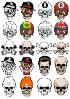 Vectors Skull In Cap Free Vector