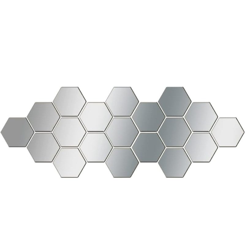 Laser Cut Hexagon Mirror Wall Stickers Acrylic Hexagon Wall Decor