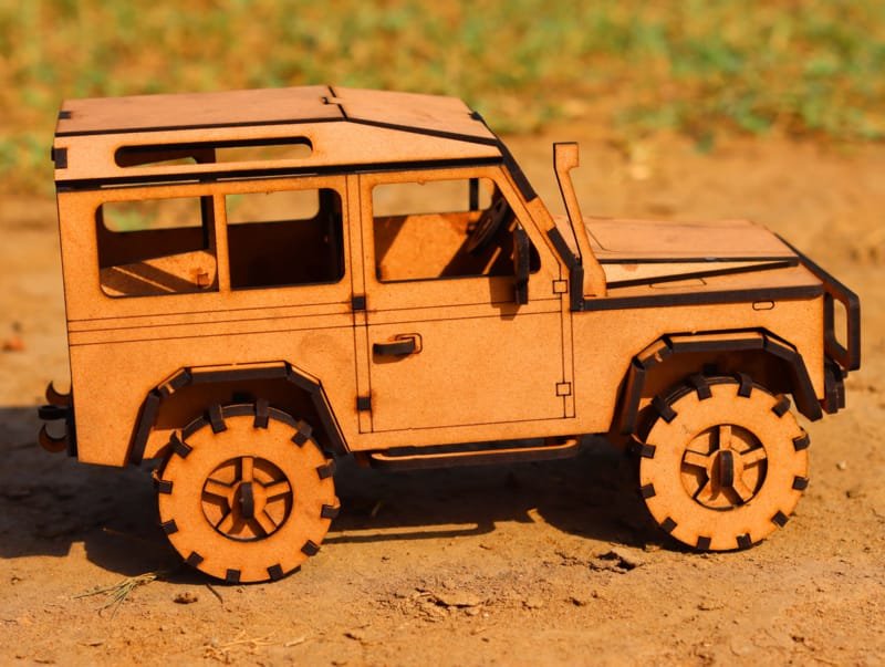 Laser Cut Wooden Land Rover Toy, Land Rover 4×4 Jeep 3D Puzzle