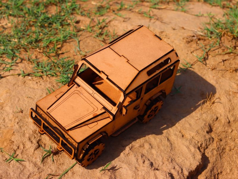 Laser Cut Wooden Land Rover Toy, Land Rover 4×4 Jeep 3D Puzzle