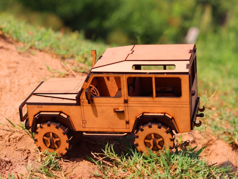 Laser Cut Wooden Land Rover Toy, Land Rover 4×4 Jeep 3D Puzzle