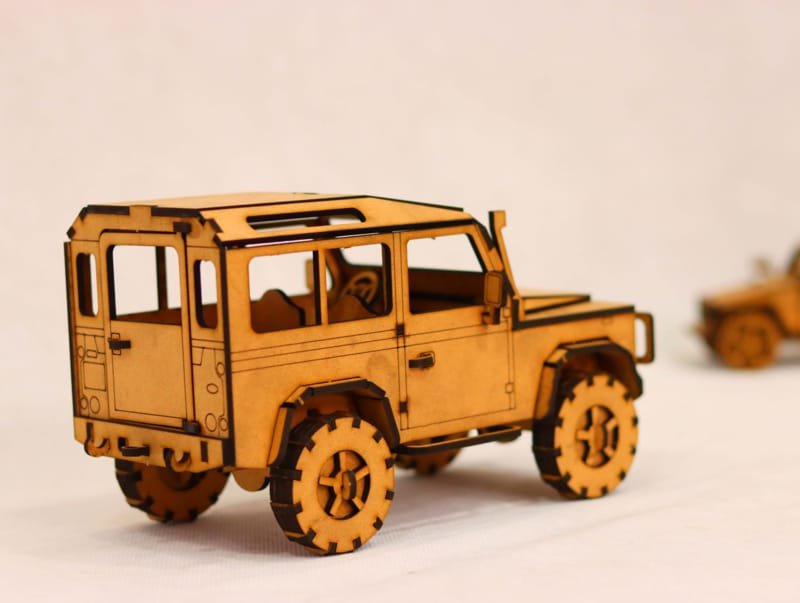 Laser Cut Wooden Land Rover Toy, Land Rover 4×4 Jeep 3D Puzzle