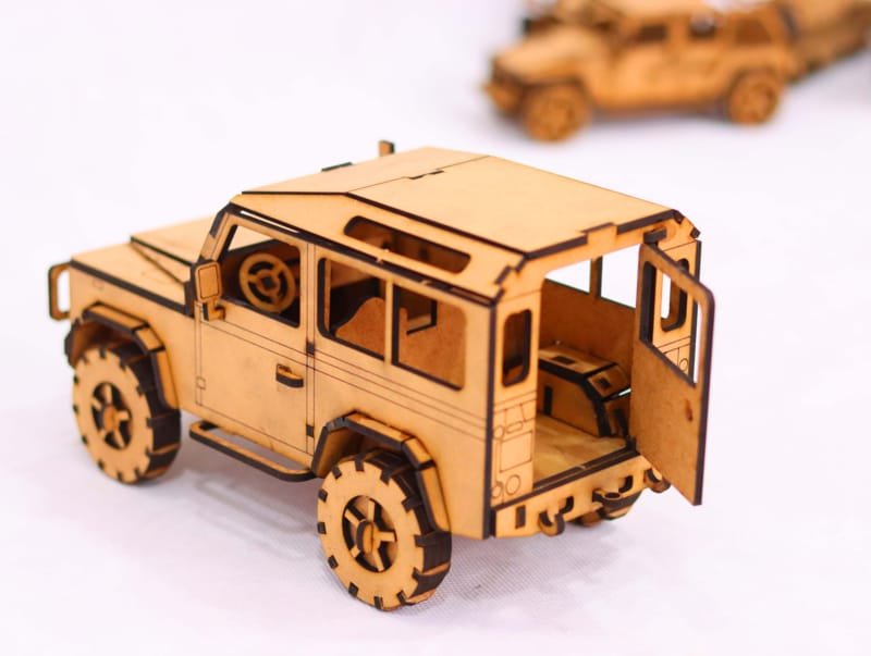 Laser Cut Wooden Land Rover Toy, Land Rover 4×4 Jeep 3D Puzzle