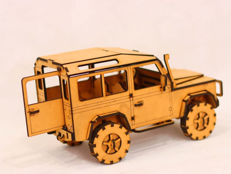 Laser Cut Wooden Land Rover Toy, Land Rover 4×4 Jeep 3D Puzzle