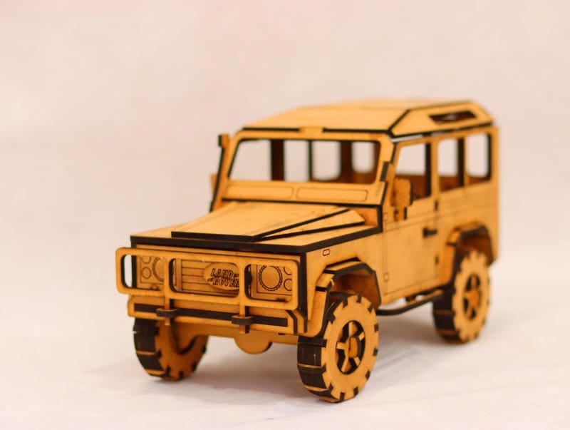 Laser Cut Wooden Land Rover Toy, Land Rover 4×4 Jeep 3D Puzzle