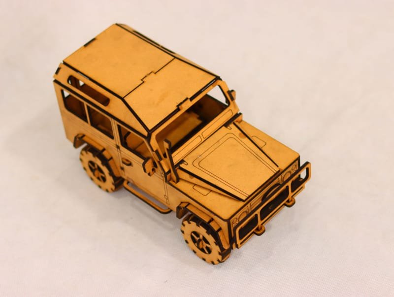 Laser Cut Wooden Land Rover Toy, Land Rover 4×4 Jeep 3D Puzzle