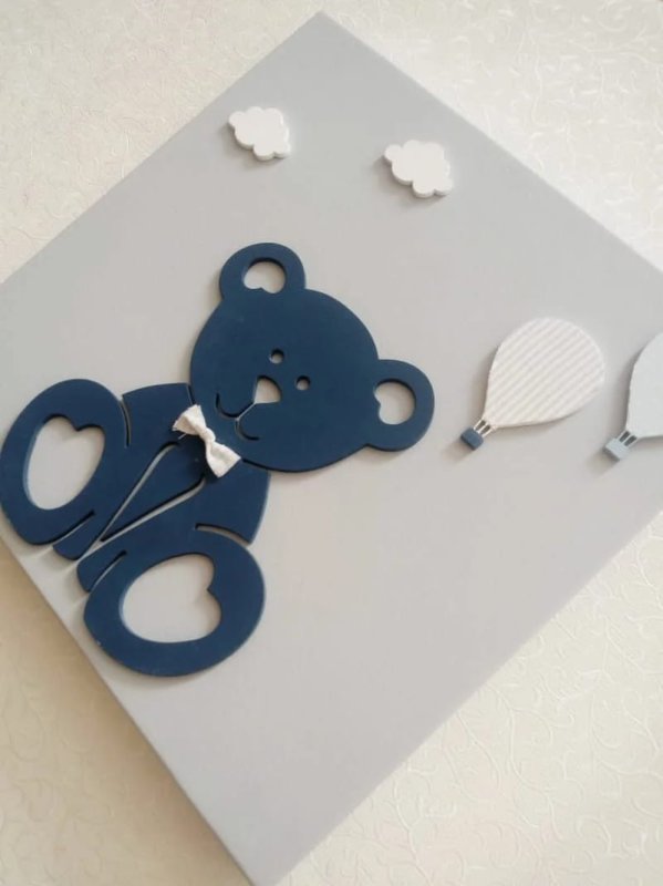 Laser Cut Teddy Bear Wooden Children’s Room Decor