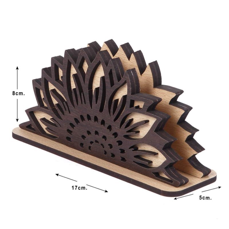 Laser Cut Half Sunflower Design Tissue Paper Holder