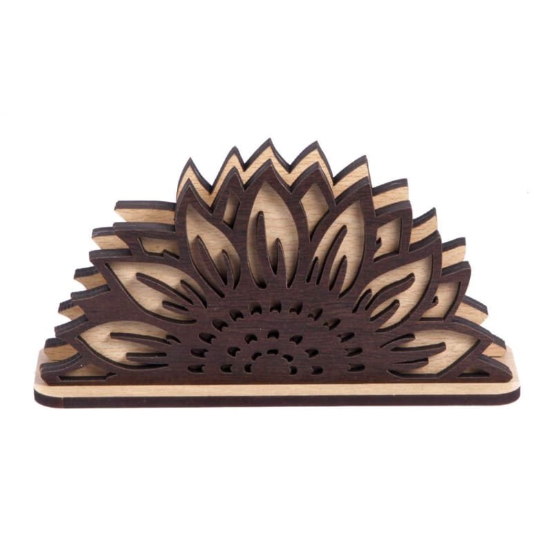 Laser Cut Half Sunflower Design Tissue Paper Holder