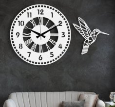 Laser Cut MDF Wall Clock