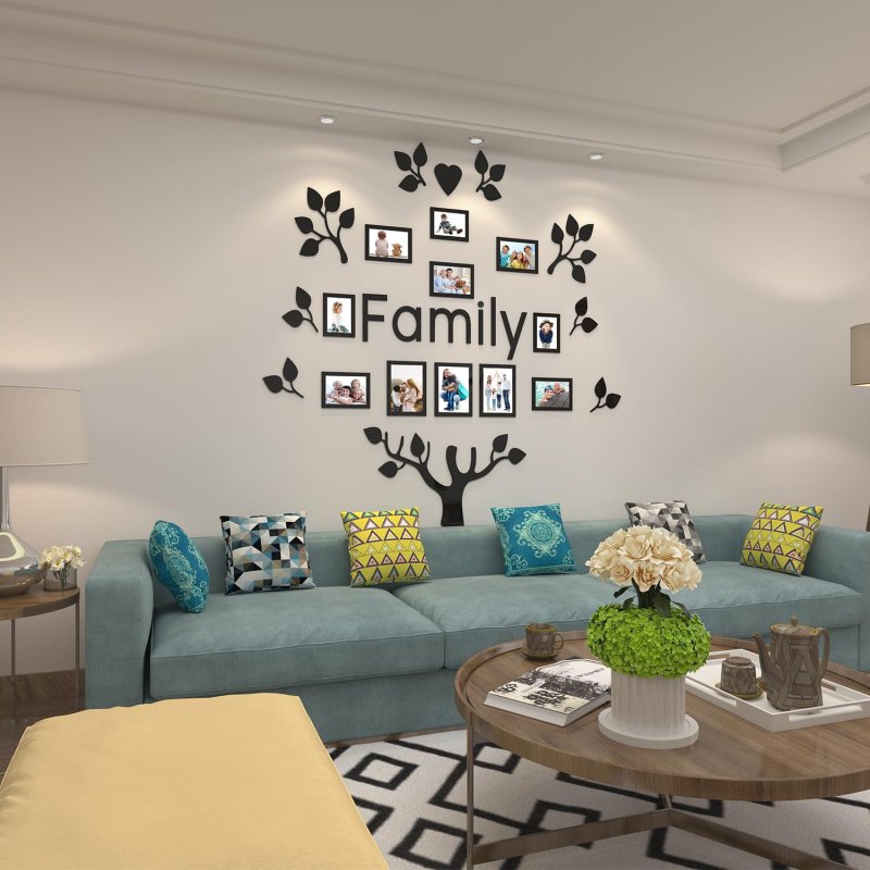 Laser Cut Family Tree Wall Decor Picture Frames Collage