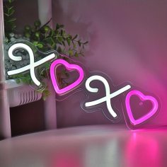 Laser Cut XOXO LED Wall Neon Sign