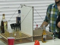 Battleshots XL, A Laser-cut Drinking Game