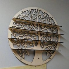 Laser Cut Tree Wall Shelf