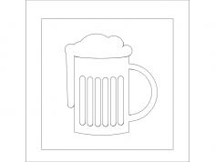Frothy Beer dxf File. ملف