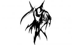 File dxf tribal-grim-reaper
