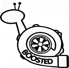 Boosted Snail Sticker Vinyl Decal vector Free Vector