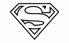 Super Man logo arquivo dxf
